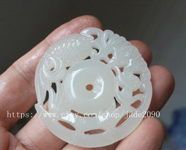 Free Shipping - I hope you&#39;re lucky handmade gift Natural white jadeite jade car - £14.46 GBP