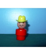 VINTAGE FISHER PRICE LITTLE PEOPLE #192 ALL WOOD RED COWBOY! - £7.88 GBP