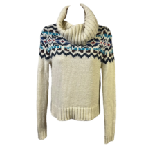 Prince &amp; Fox Pullover Sweater Women&#39;s M Multicolor Nordic Fair Isle Turt... - £17.03 GBP