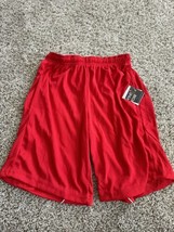 Brooklyn Unlimited Boys Basketball Shorts Red Pocket Elastic Waist Size ... - $7.69