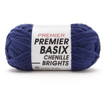Premier Basix Chenille Brights Yarn-Navy 2126-11 - £13.46 GBP