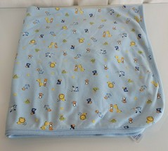 Carter’s Child of Mine Baby Blanket Blue Sports Turtle Penguin Giraffe D... - $29.69