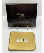 Vintage Gold Billfold Metal Wallet Money Clip Folding from Zembo Luncheo... - £14.72 GBP