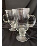 Vintage Pedestal Irish Coffee Mugs glasses set of 2 - £15.63 GBP