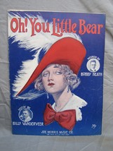Antique 1900s &quot;Oh! You Little Bear&quot; Sheet Music #207 - £15.52 GBP