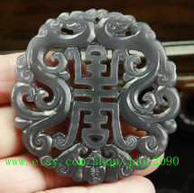 FREE SHIPPING Natural green jade carved Pray for luck charm jade Amulet pendant - £19.29 GBP