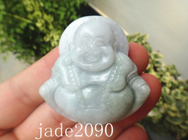 Free shipping - AAA Grade Top quality real Natural WHITE jade Laughing Buddha ch - £19.69 GBP