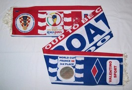 Croatia double sided fan scarf 2002 Korea Japan World cup soccer football #2 - £21.71 GBP