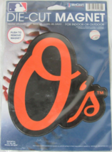 MLB Baltimore Orioles 6 inch Auto Magnet Logo on Baseball by Fremont Die - £14.21 GBP