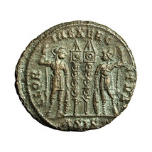 Roman Coin Constantius II Siscia AE18mm Gloria Exercitus Two Soldiers 04240 - £23.73 GBP