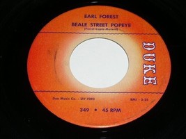 Earl Forest Beale Street Popeye Memphis Twist 45 Rpm Record Vinyl Duke Label - £39.53 GBP