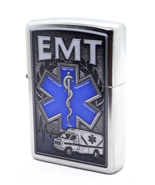 EMT Emblem Design Zippo Lighter Street Chrome Finish - £23.16 GBP