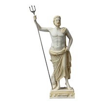 Poseidon of Melos Ancient Greek Roman God Sculpture Statue Museum Copy Aged - £87.93 GBP