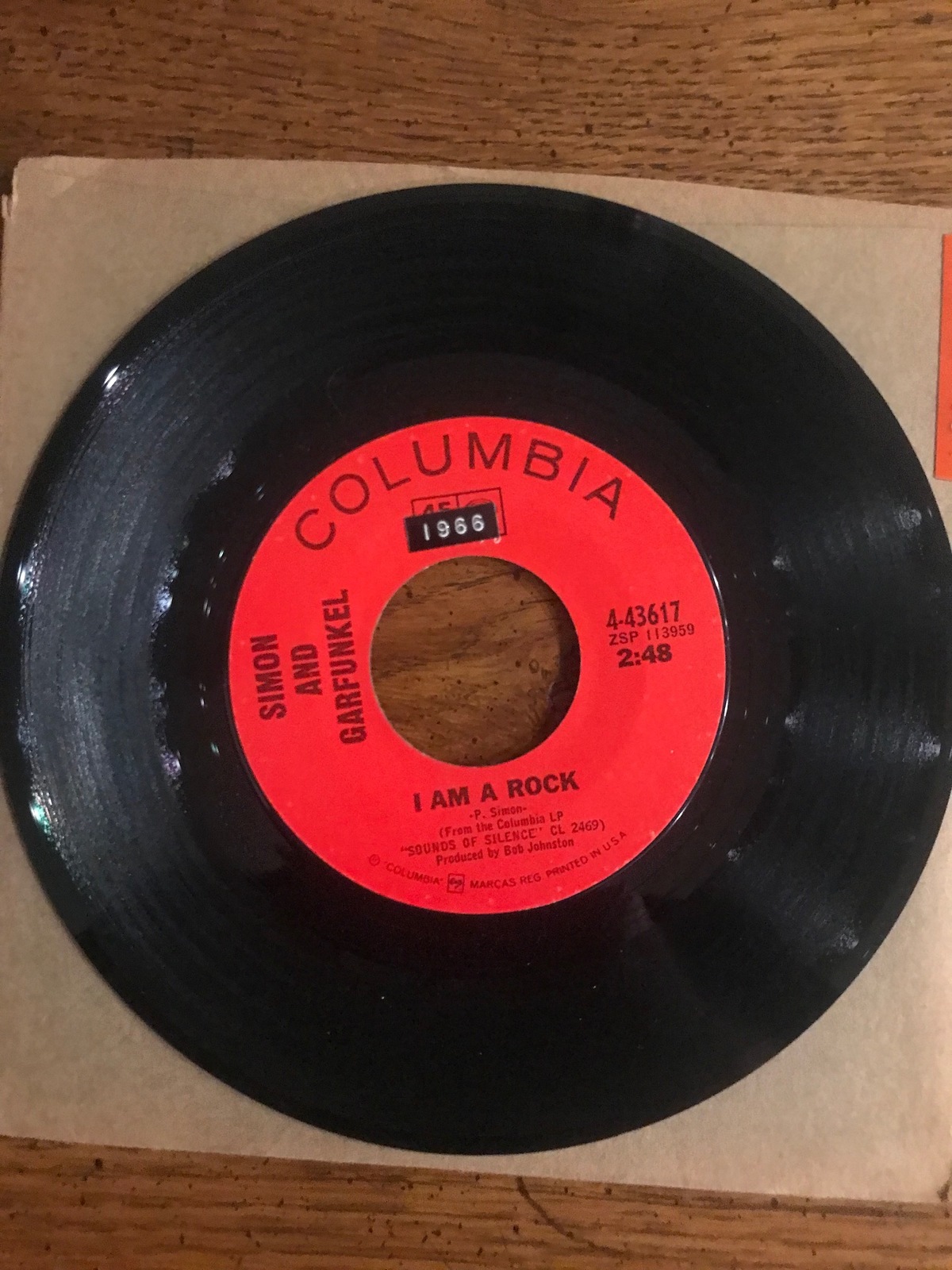 Simon and Garfunkel 45 I Am A Rock  free shipping (B1) - $7.99