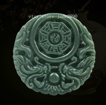 Free Shipping -  Natural A cargo jadeite jade dragons couple jade pendant gossip - £19.18 GBP