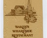 Baker&#39;s Wharfside Restaurant Dinner Napkin Point Pleasant Beach New Jersey - £9.49 GBP