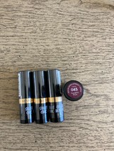 4 X Revlon Super Lustrous Lipstick #045 Naughty Plum NEW Lot of 4 - $22.53