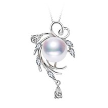 FENASY 925 Sterling Silver Natural Freshwater Pearl Necklace For Women Pearl Jew - £14.88 GBP