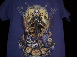 Tee Fury Nightmare Youth Medium &quot;King Of The Pumpkin Patch&quot; Skellington Purple - $13.00