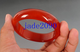 Free Shipping -  Natural Red jade jadeite Round shape charm jade Bangle - jade20 - £27.96 GBP