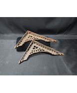 Old Cast Iron Wall Shelf Brackets Ornate Eastlake Hardware Set Pair Vict... - $68.37 CAD