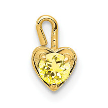 14ky November Synthetic Birthstone Heart Charm M351 - £69.16 GBP