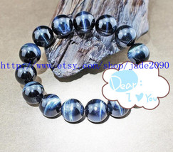 Free shupping - good luck AAA Natural Blue Tiger eye Meditation Yoga Natural blu - £19.17 GBP