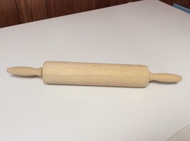 Light Wooden Dough Roller Pastry Rolling Pin 18&quot; x 2.4&quot; (Age Uncertain) - $10.99