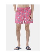 No Boundaries Men&#39;s Elastic Waist Swim Trunks 6&quot; Inseam Pink Sharks L (3... - $350.61 MXN