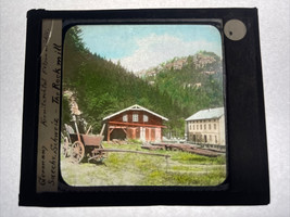 Antique Color Glass Magic Lantern Slide “ Germany The Rock Mill” - $18.61