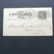 1885 HANDWRITTEN POSTAL CARD BILLINGS MO. L@@K! - £3.52 GBP