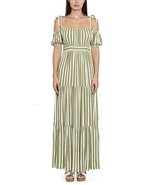 Michael Michael Kors Women&#39;s Striped Cold-Shoulder Maxi Dress (XS, Light... - £41.81 GBP