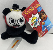 Ryan&#39;s World 4&quot; Clip On Plush Toy Pocket Watch Combo Panda New NWT - £7.09 GBP