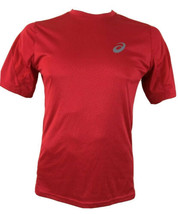 Oasics Short Sleeve Men&#39;s red Crew Neck Tee Shirt Size Medium - £8.76 GBP