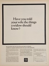 1966 Print Ad New York Life Insurance What Widows Should Know - $20.68