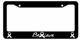 Believe Ribbon Cancer Awareness License Plate Frame - £8.64 GBP