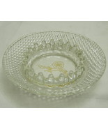 TEARDROP CRYSTAL Gold Etched SPINNING WHEEL Ashtray  - $12.95