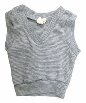 Vintage Infant or Doll Gray Sweater Vest  1980s  - $12.99