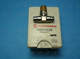 Norgren 12-467-0428 Push To Connect Swivel Male Tee 1/4 x 1/4 x 1/4&quot; NPT Brass - $3.29