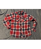 Company 81 Women’s Large Red Plaid Flannel Button Shirt 100% Cotton Casual - €10,24 EUR