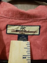 Tommy Bahama 100% Silk Men&#39;s 2XL XXL Hawaiian Button Up Short Sleeve Shirt Pink - £15.19 GBP