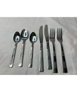 Chic by J A Henckels Zwilling 2 Knives 2 Spoons 1 Teaspoon 2 Forks Repla... - $20.33