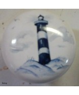 Cabinet Knobs W/ Blue Delft Lighthouse Light House - $5.44
