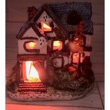 Vintage Walmart Halloween Haunted House Light Up Blinking Lights Holiday Decor - $29.65