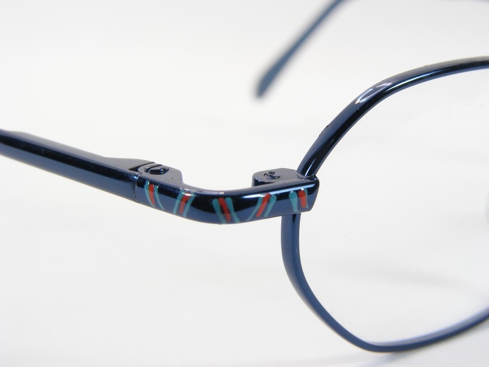 Vintage Opdo 5110-2 Blue / Red UNIQUE EYEGLASSES GLASSES METAL FRAME 40-19-125mm Item image 5