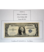 1935 G $1.00 Silver Certificate, # 295, silver certificate, dollar bills... - £29.56 GBP