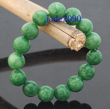 Free Shipping - green jadeite jade bracelet ,  Grade AAA Natural Green j... - $25.99