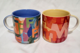 Anthropologie Lotti Art Monogram Choice Of Letter M Or F Coffee Tea Mug - £9.48 GBP