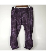 Calia by Carrie Underwood Women&#39;s Leggings Large Purple Rouched Cropped ... - $33.92 CAD