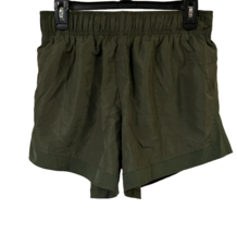 Sexy Basics Women&#39;s Athletic Workout Shorts with Pockets, Army Green, Large - £7.77 GBP